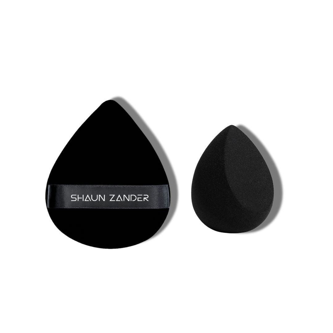 Smoother than Silk Skin set. Powder puff and makeup sponge.
